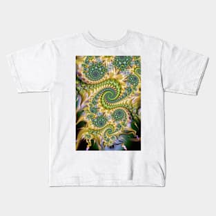 underwater swirly spiral pattern Kids T-Shirt